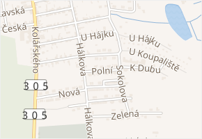 Polní v obci Horní Jelení - mapa ulice