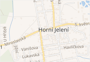 Rudé armády v obci Horní Jelení - mapa ulice