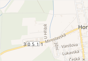 U Hřiště v obci Horní Jelení - mapa ulice