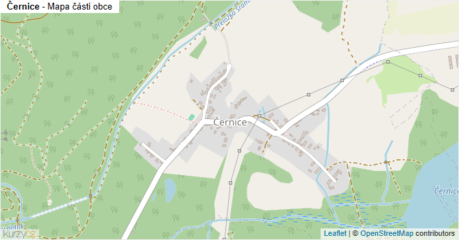 Černice - mapa části obce