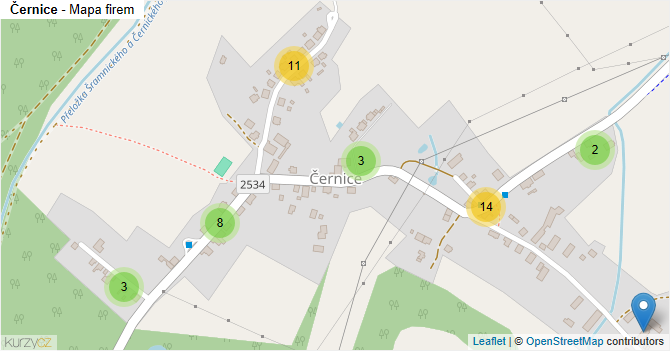 Černice - mapa firem