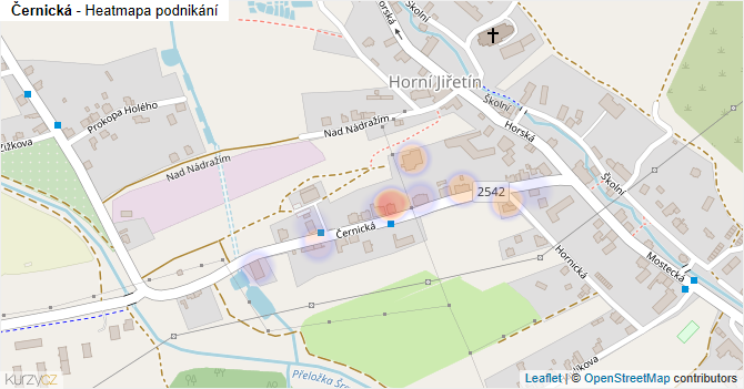 Černická - mapa podnikání