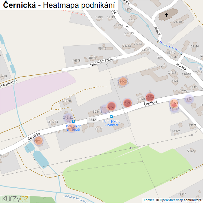 Mapa Černická - Firmy v ulici.