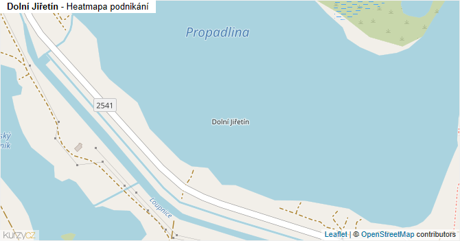 Dolní Jiřetín - mapa podnikání