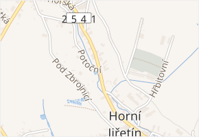 Horská v obci Horní Jiřetín - mapa ulice
