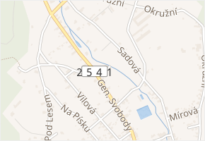 Slepá v obci Horní Jiřetín - mapa ulice