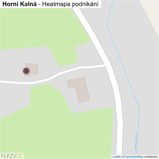 Mapa Horní Kalná - Firmy v obci.