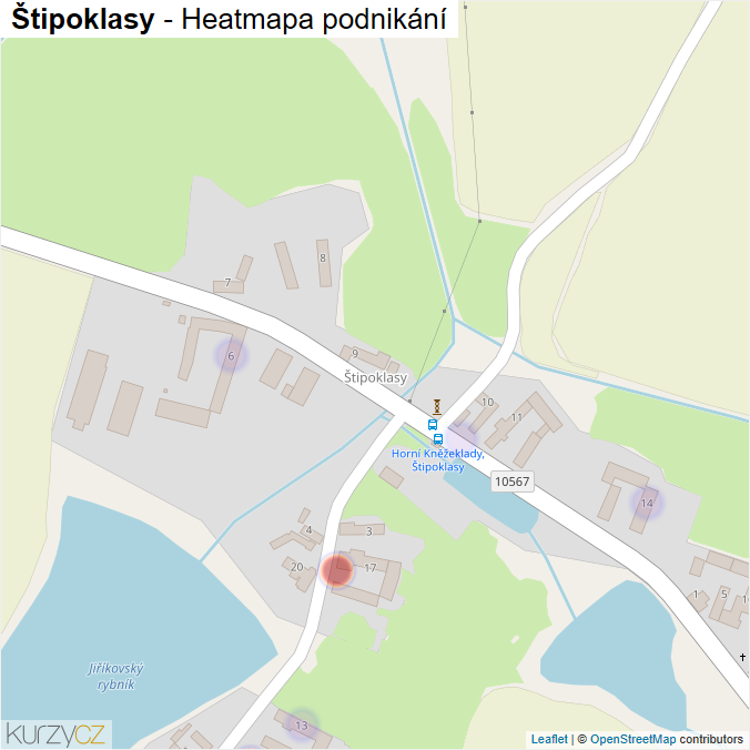 Mapa Štipoklasy - Firmy v části obce.