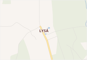 Lysá v obci Horní Krupá - mapa části obce