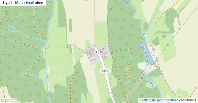 Lysá - mapa části obce