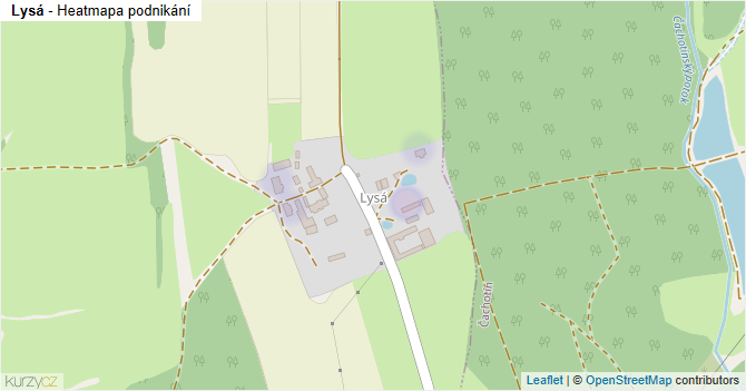 Lysá - mapa podnikání