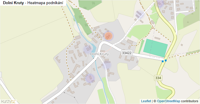 Dolní Kruty - mapa podnikání