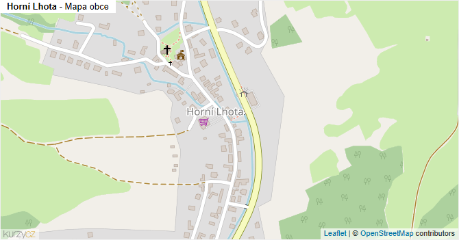 Horní Lhota - mapa obce