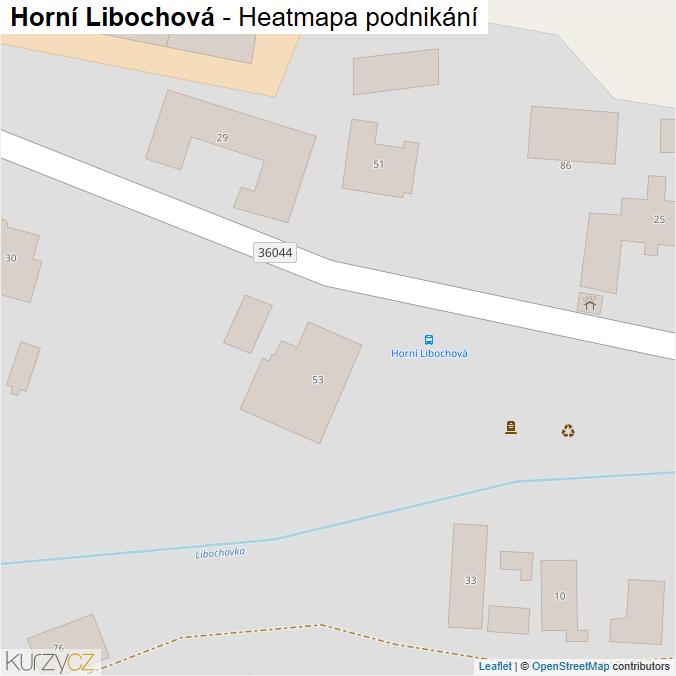 Mapa Horní Libochová - Firmy v obci.