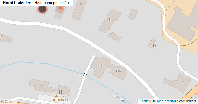 Horní Loděnice - mapa podnikání