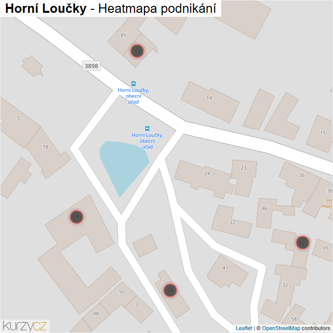 Mapa Horní Loučky - Firmy v obci.