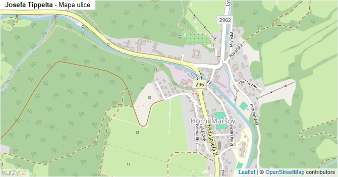 Josefa Tippelta - mapa ulice