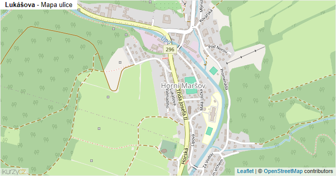 Lukášova - mapa ulice