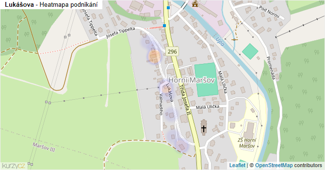 Lukášova - mapa podnikání