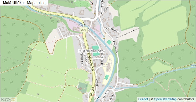 Malá Ulička - mapa ulice