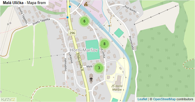 Malá Ulička - mapa firem