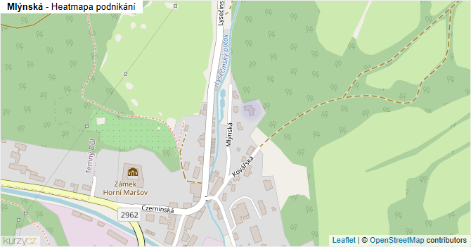 Mlýnská - mapa podnikání