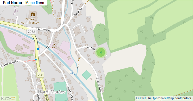 Pod Norou - mapa firem