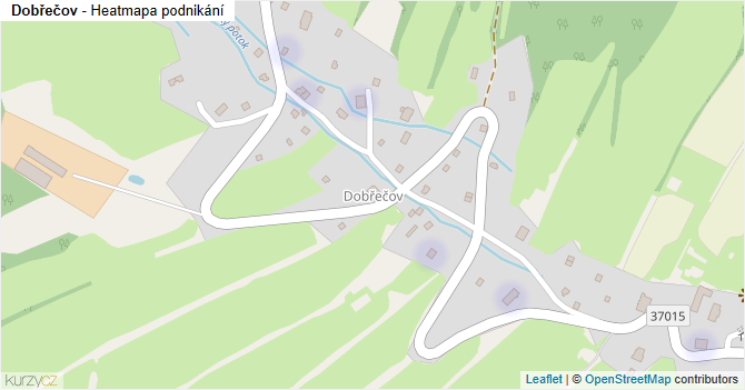 Dobřečov - mapa podnikání