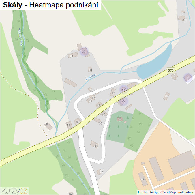 Mapa Skály - Firmy v části obce.