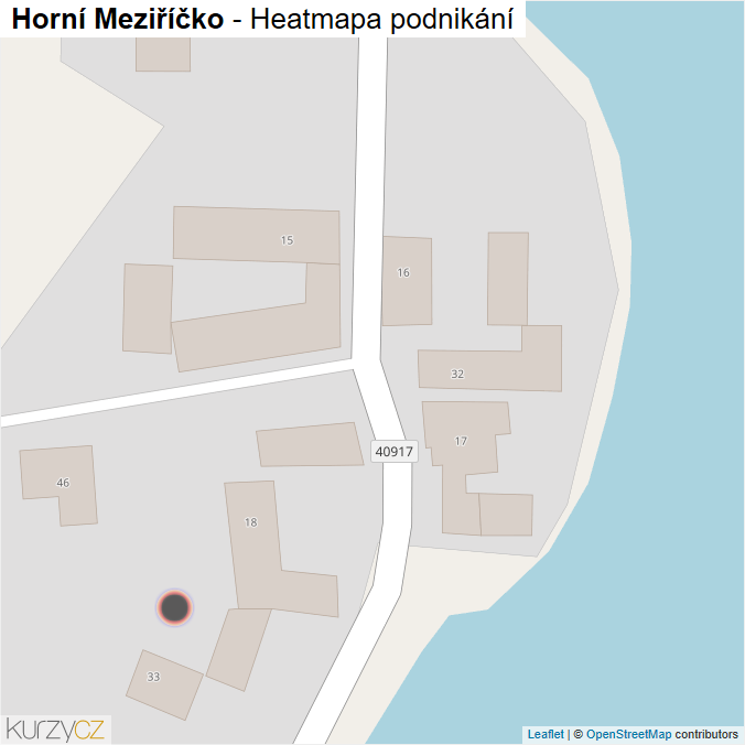 Mapa Horní Meziříčko - Firmy v obci.