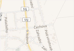 Čechova v obci Horní Moštěnice - mapa ulice