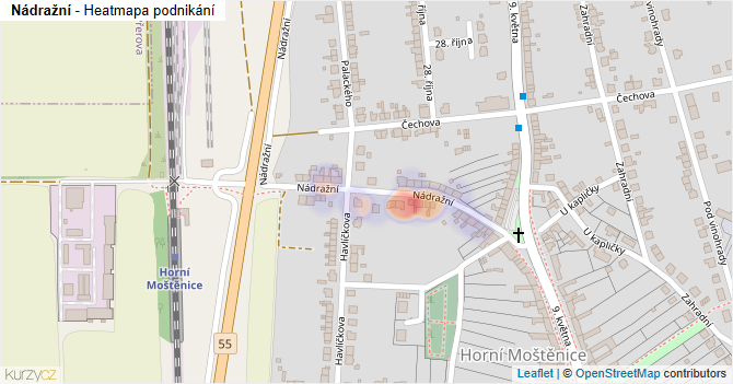Nádražní - mapa podnikání