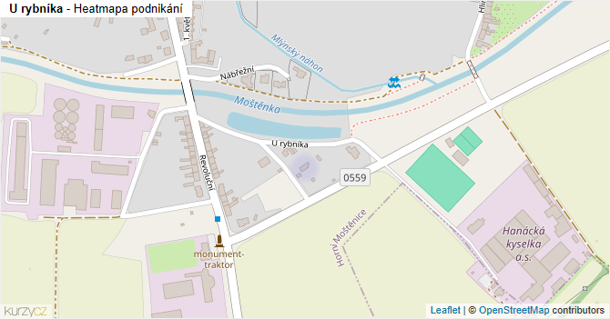 U rybníka - mapa podnikání