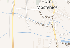 Zámostí v obci Horní Moštěnice - mapa ulice