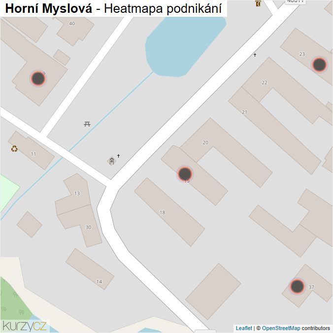 Mapa Horní Myslová - Firmy v obci.