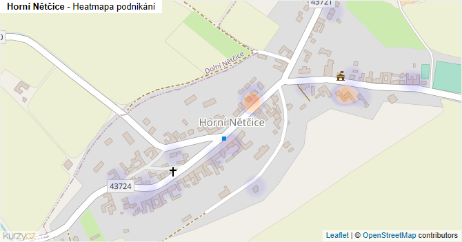 Horní Nětčice - mapa podnikání