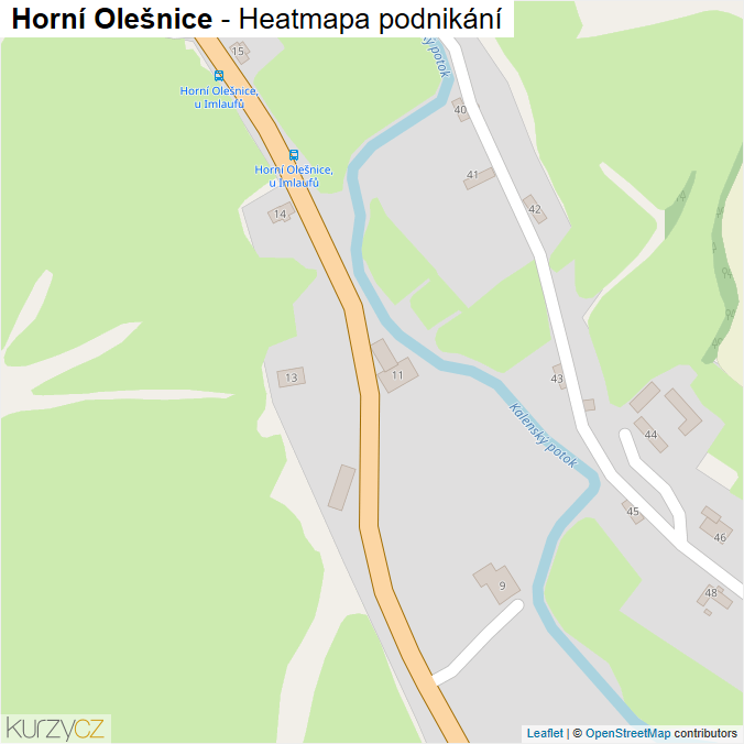 Mapa Horní Olešnice - Firmy v části obce.