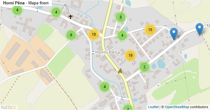 Horní Pěna - mapa firem