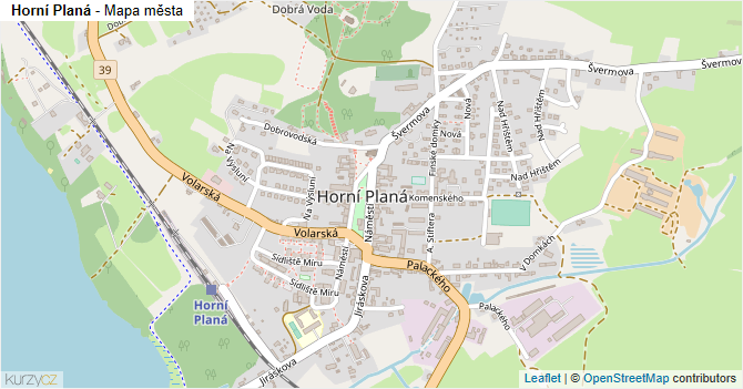 Horní Planá - mapa města