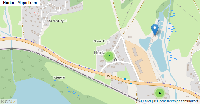 Hůrka - mapa firem