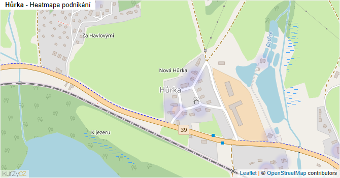 Hůrka - mapa podnikání
