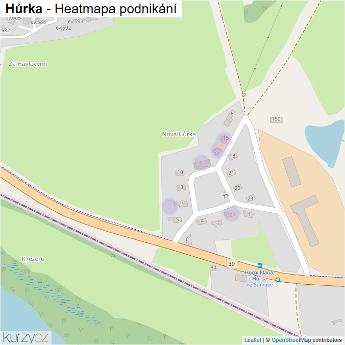 Mapa Hůrka - Firmy v části obce.