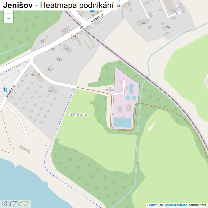 Mapa Jenišov - Firmy v ulici.