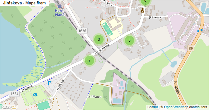 Jiráskova - mapa firem