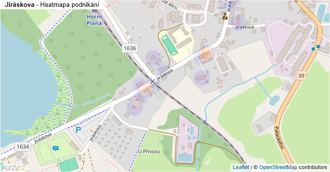 Jiráskova - mapa podnikání