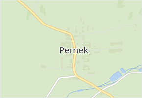 Pernek v obci Horní Planá - mapa části obce