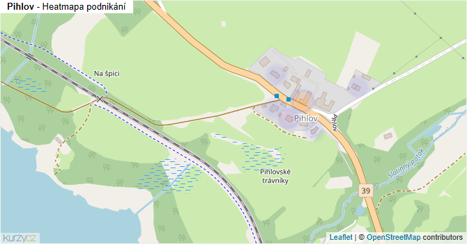Pihlov - mapa podnikání