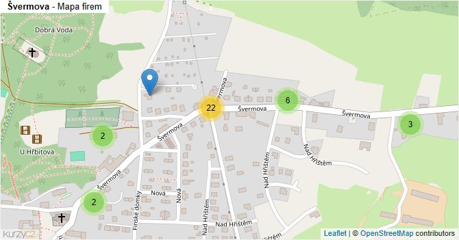 Švermova - mapa firem