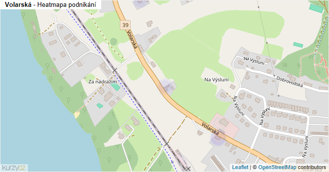 Volarská - mapa podnikání