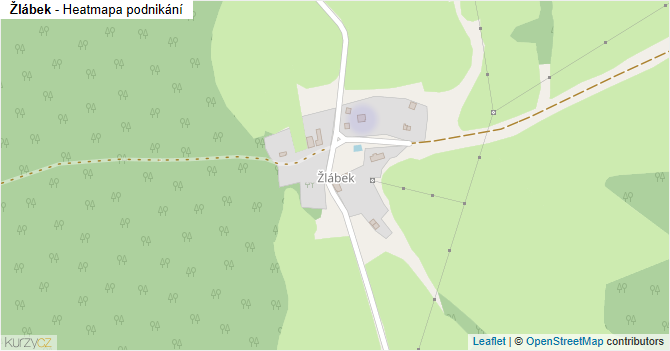 Žlábek - mapa podnikání